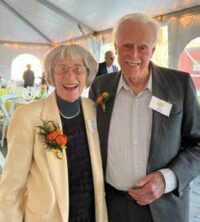 A formally dressed couple